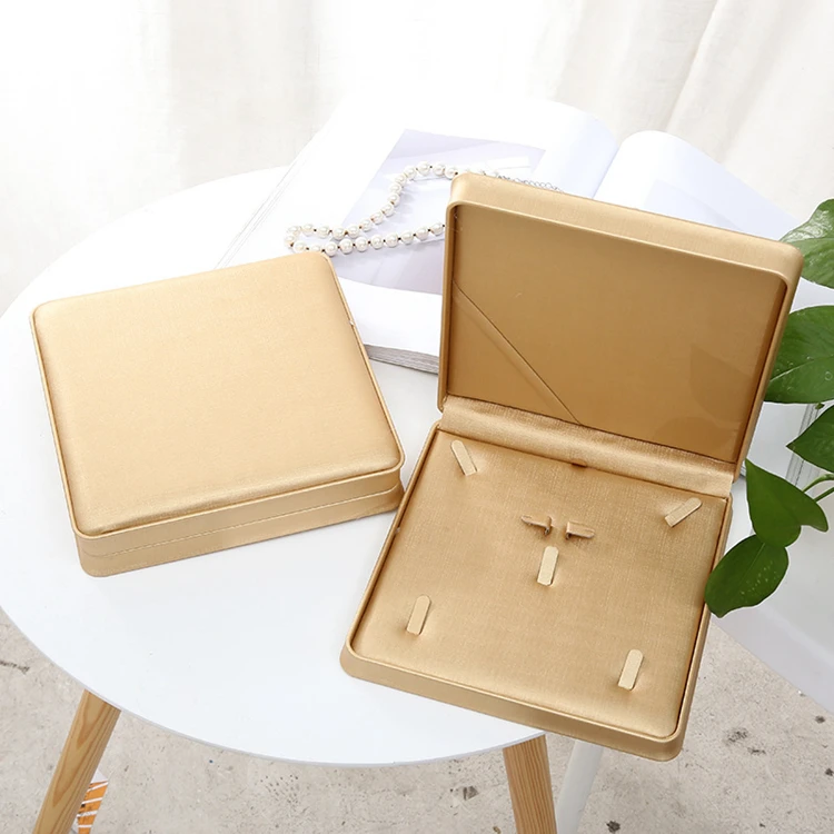 
Складная коробка для ювелирных изделий из искусственной кожи на заказ, ожерелье и серьги, большая подарочная упаковка, коробка для ювелирных изделий 