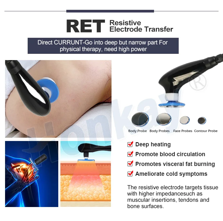 Ce Physio Tecar 3 in 1 Oem Back Pain Relief Smart Tecar Monopolar Radio Frequency Cet Ret Rf 448khz Tecar Therapy Physiotherapy