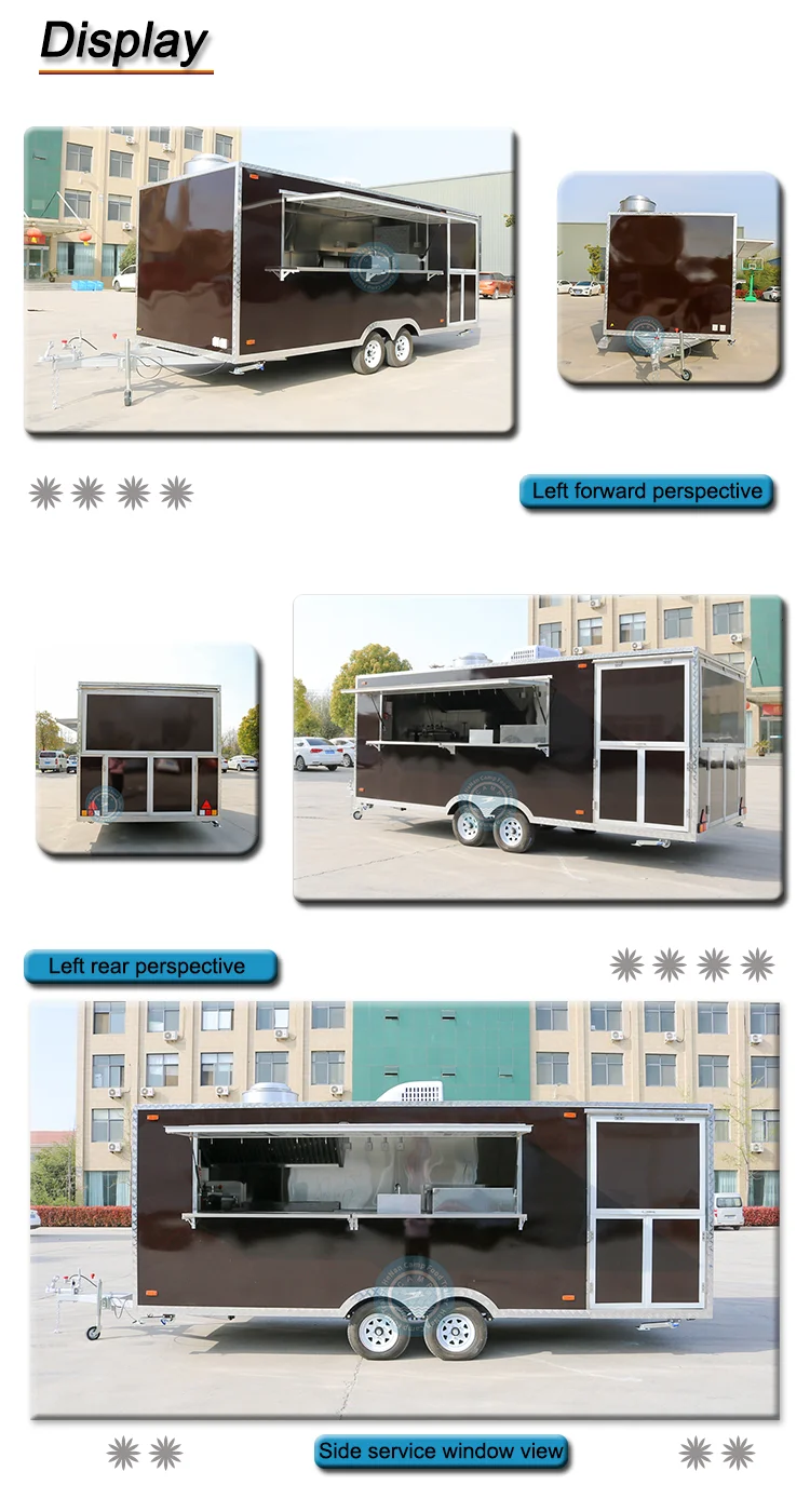Pizza Oven Mobile Food Trailer for Sale | BBQ Fast Food Truck Cart with ...