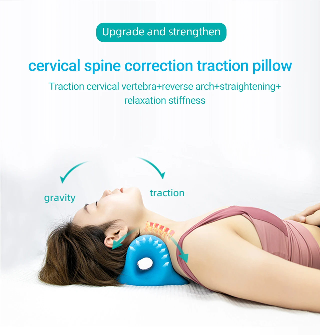 2023 New Design Patent Comfortable Stretcher Pillow Massage Cervical