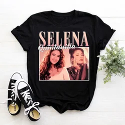 Wholesale Harajuku Women T-shirt Selena Quintanilla Singer Custom Printing Summer Crew Neck Loose Women Tshirt