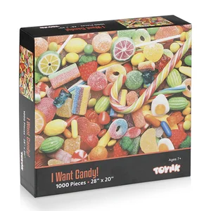 Custom 1000pcs Cartoon Paper Jigsaw Puzzle Game Enthusiasts Genre Jigsaw Puzzles for Adults and Children