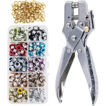 Lightweight portable Handheld Manual Hand Press 10mm Eyelet Grommet Rivet plier Punch tool for Curtain leather Advertising cloth