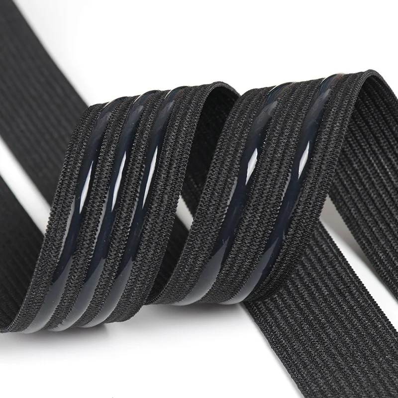 Anti Slip Silicone Gripper Elastic Tape For Bra Strip With Logo Printing