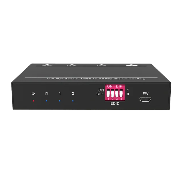 Hot Sale 1 in 2 Out 8K HDmi Splitter 18Gbps High Bandwidth with LED Indicator Lights HDmi Splitter for Home Theatre