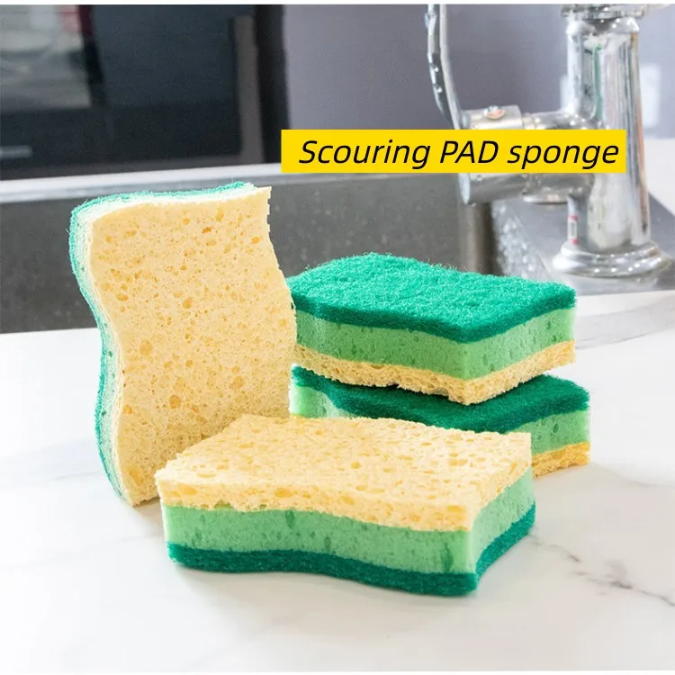 Polyurethane Foam Scrub Abrasive Scouring Pad Cleaning Kitchen Sponge