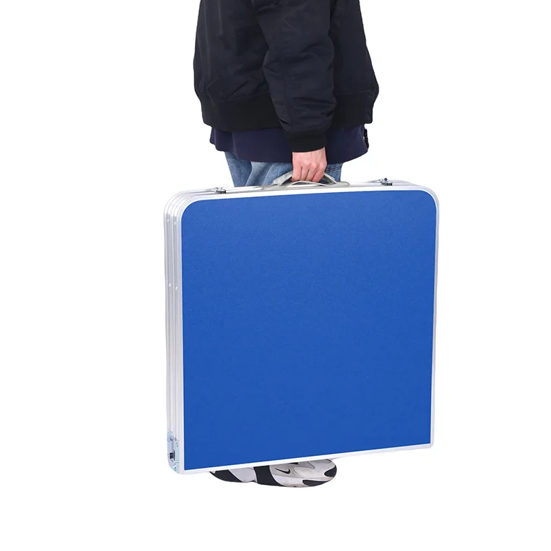 Маленький портативный складной стол для настольного тенниса из алюминиевого сплава в комплекте с ракеткой/сеткой, многофункциональный складной стол