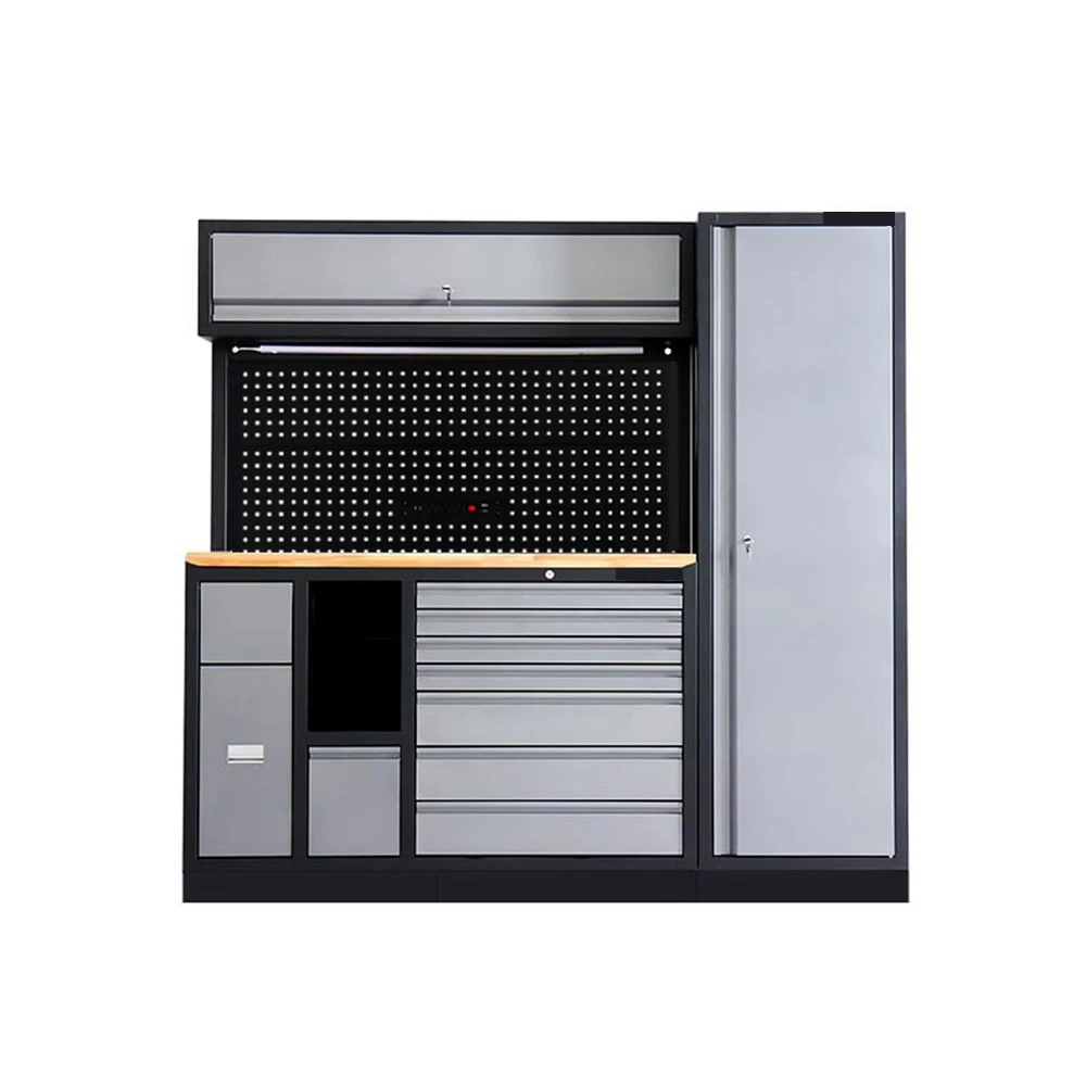 Heavy Duty Modular Toolbox Workbench Metal Combination Tool Cabinet for Auto Repair Shop Garage Storage