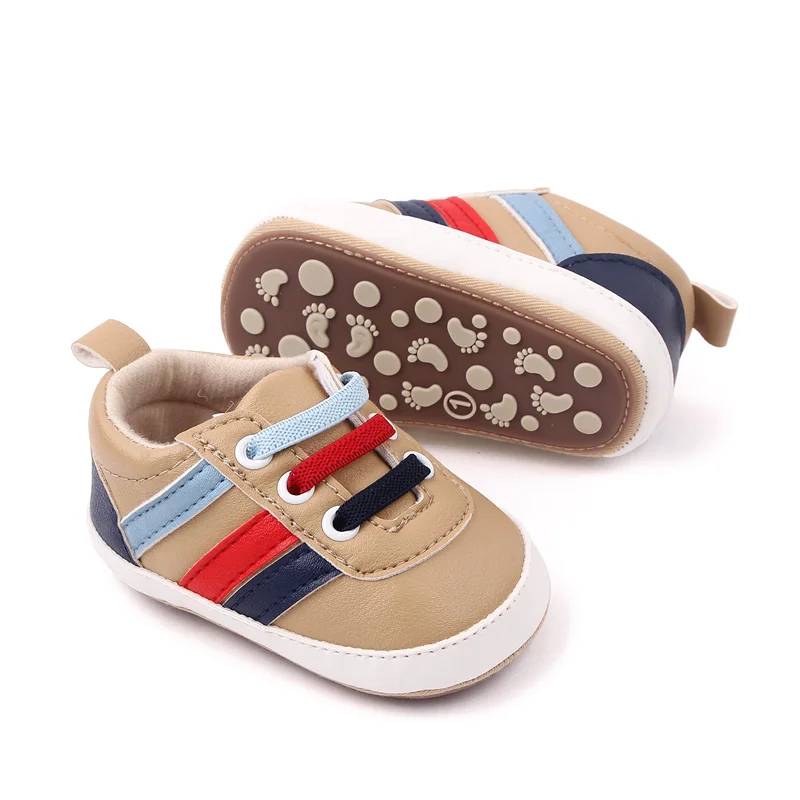 High Quality Soft TPR Anti-slip Outsole Babies Toddler Boy Shoes Prewalker Shoes for Boys factory