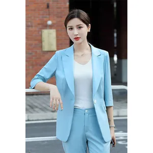 Fashion Business Design Single Button Suits Formal Office Ladies Women's Suit Set
