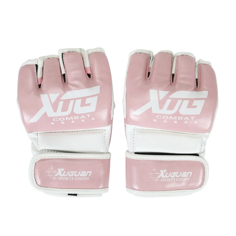 pink fingerless boxing gloves