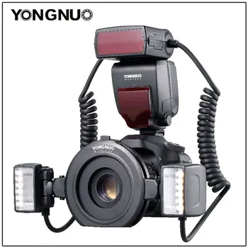 Yongnuo YN24EX E TTL Twin Lite Macro Flash Speedlite for Canon Cameras With Dual 2pcs Flash Head + 4pcs Adapter Rings