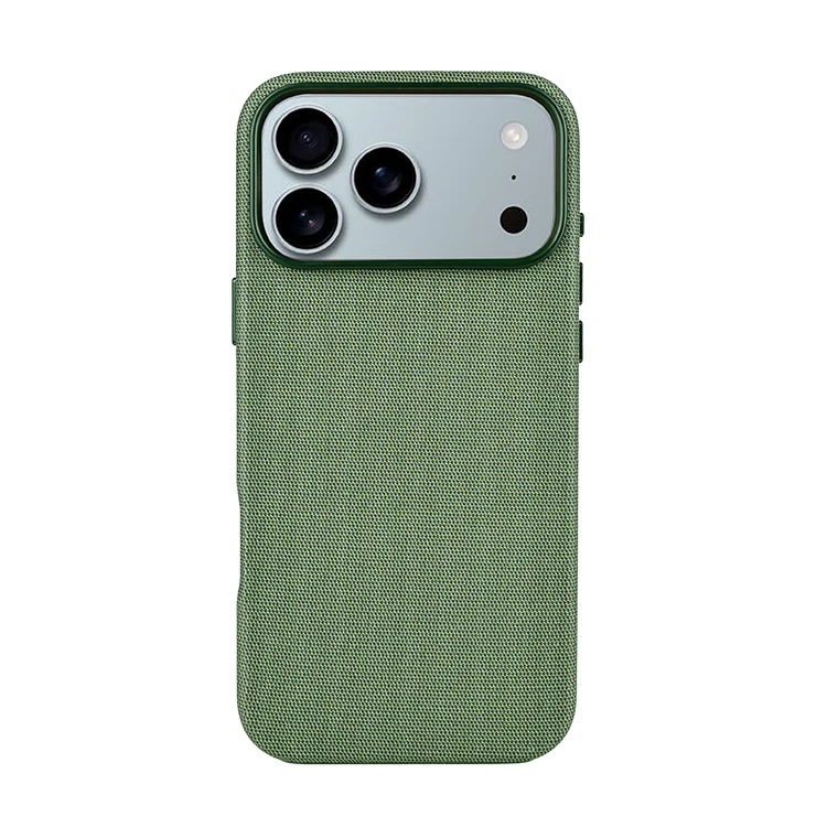 Linen Texture Pro Max TechWoven Custom Logo With Lanyard Function Phone Case For IPhone 17_voghion.com