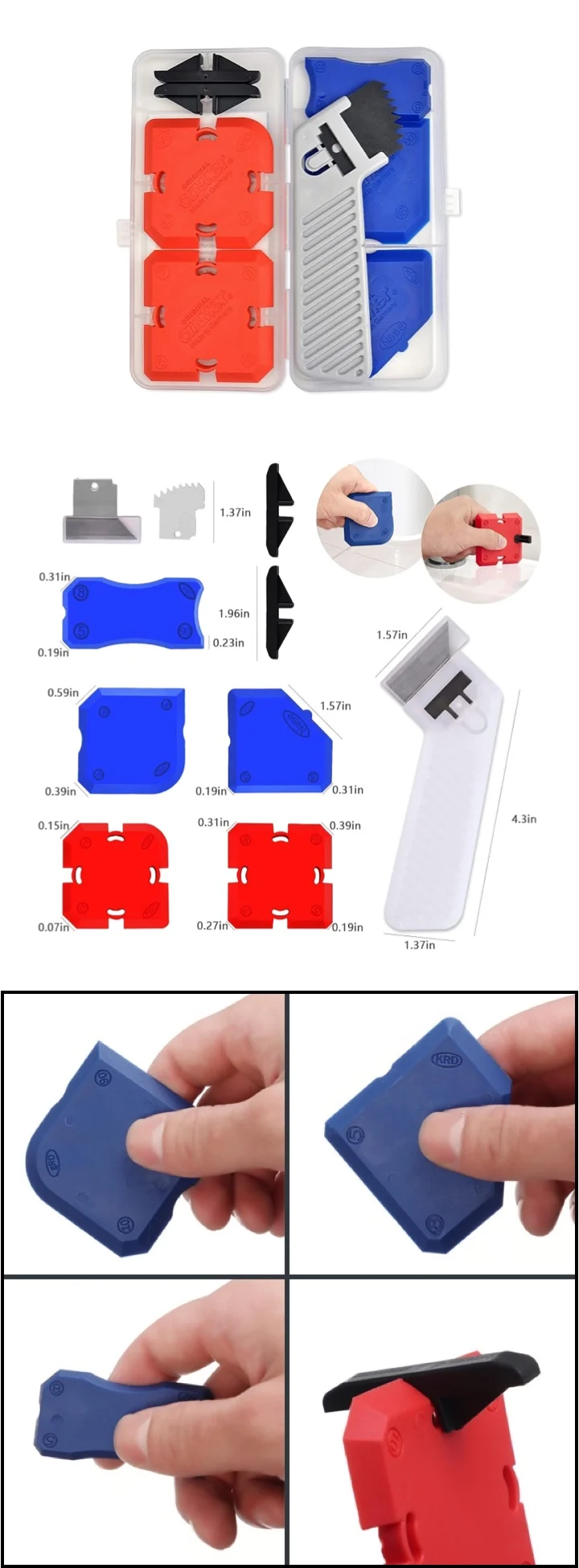 Silicone Profiling Kit Attachment Caulking Tool Finishing Sealing Tools