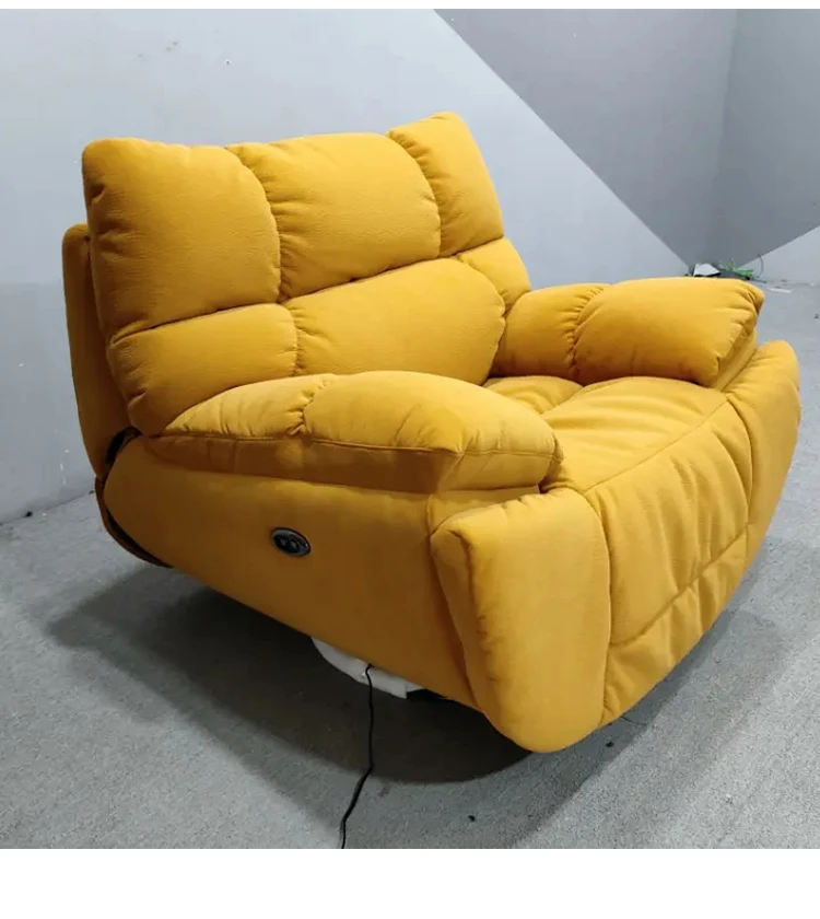 Living Room Furniture Upholstered Single Seater Leather Fabric Manual