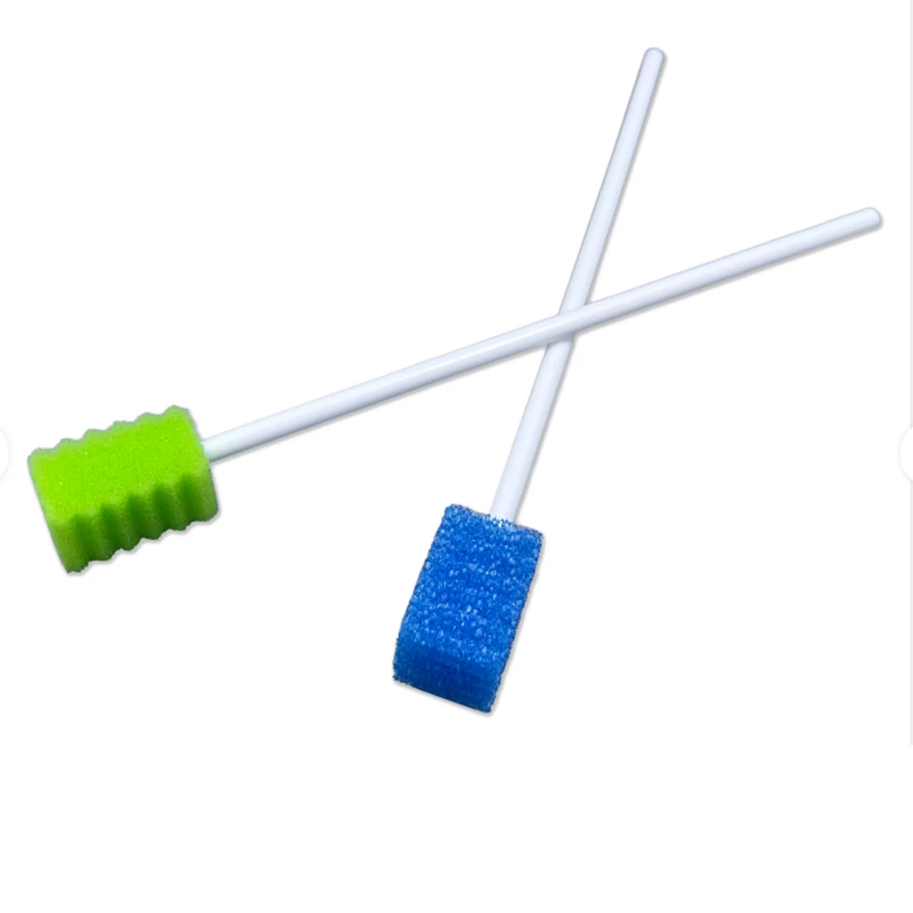 מקל חד-פעמי PP לניקוי פה, מקל עם ראש ספוג, מטושטש שיניים צפוף ומאפשר ספיגת גבוה