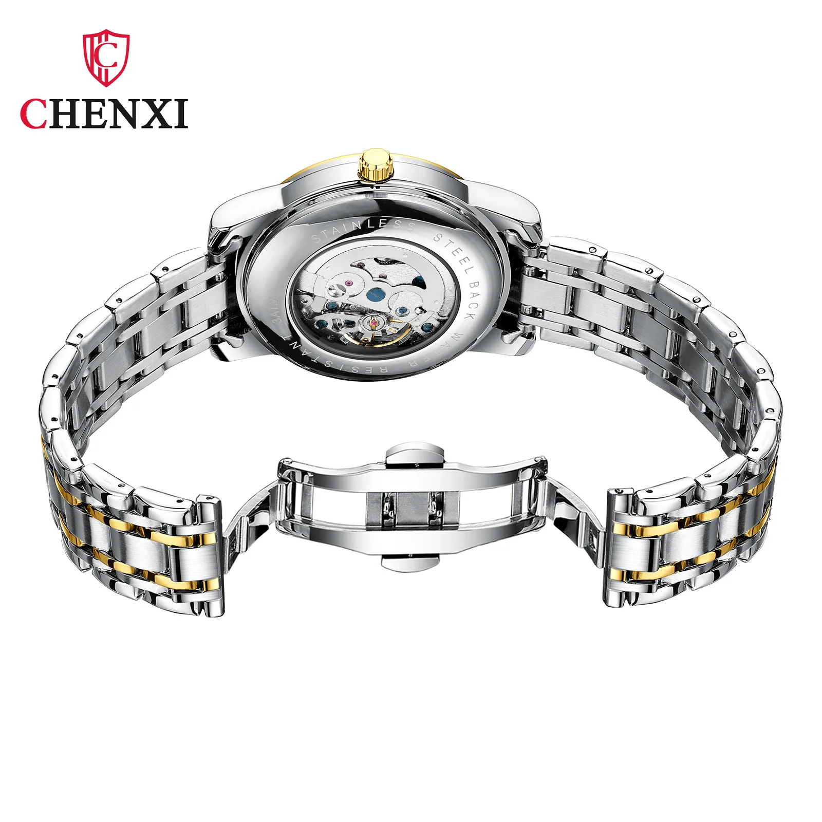 CHENXI 8859  New Arrival Made in China Male Mechanical Watch Stylish Stainless Steel Band Water Resistant Autodate Concise Watch