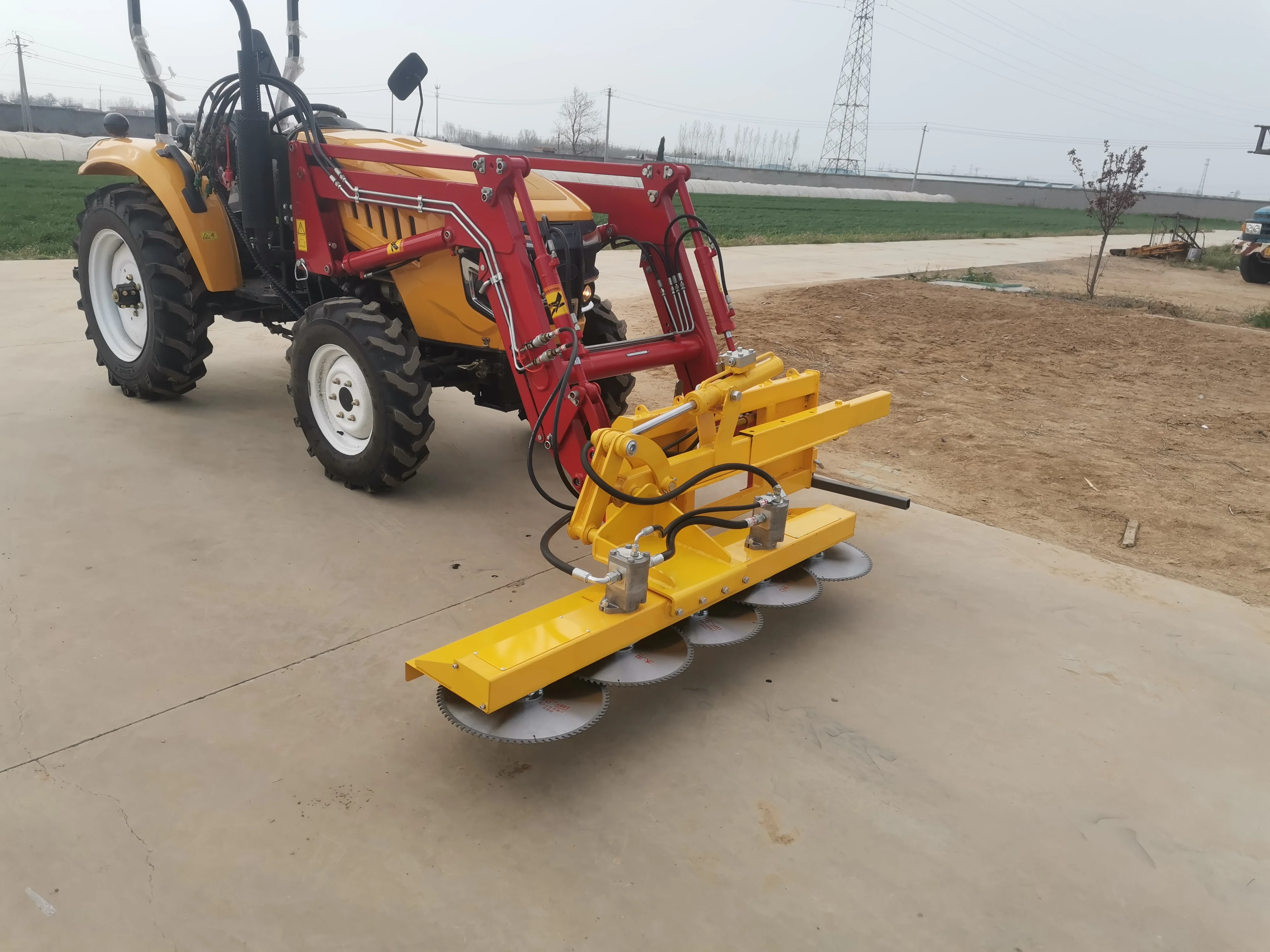 Tree Cutting Sawer Tractor Front End Loader Cutter Head Buy Front