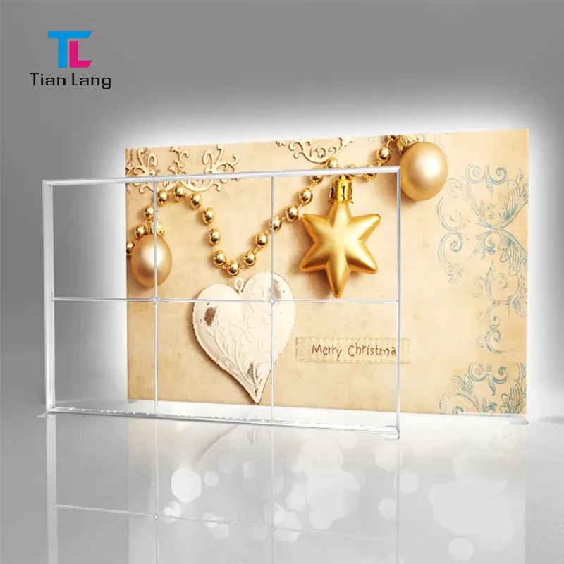 TianLang Rahmenloser SEG-Stoff-Leuchtkasten, Ausstellungsbude, Messesaal-Leuchtkasten, Doppelseitige SEG-Grafik-Leuchtkastenwand