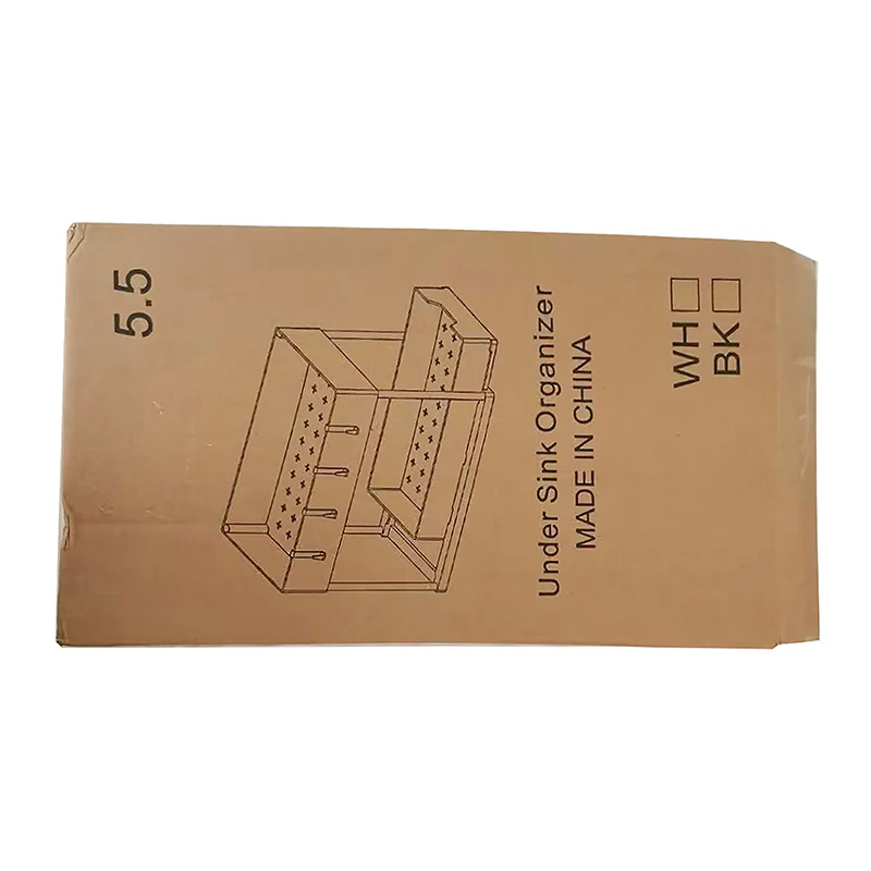 2023 Under Sink Organizer Adjustable Height 2 Tier Sliding Under