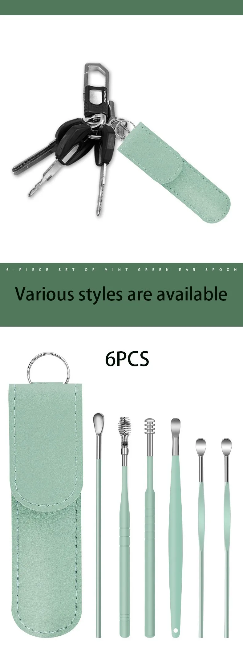 product professional factory popular yellow earpick beauty tool custom logo ear pick set-6