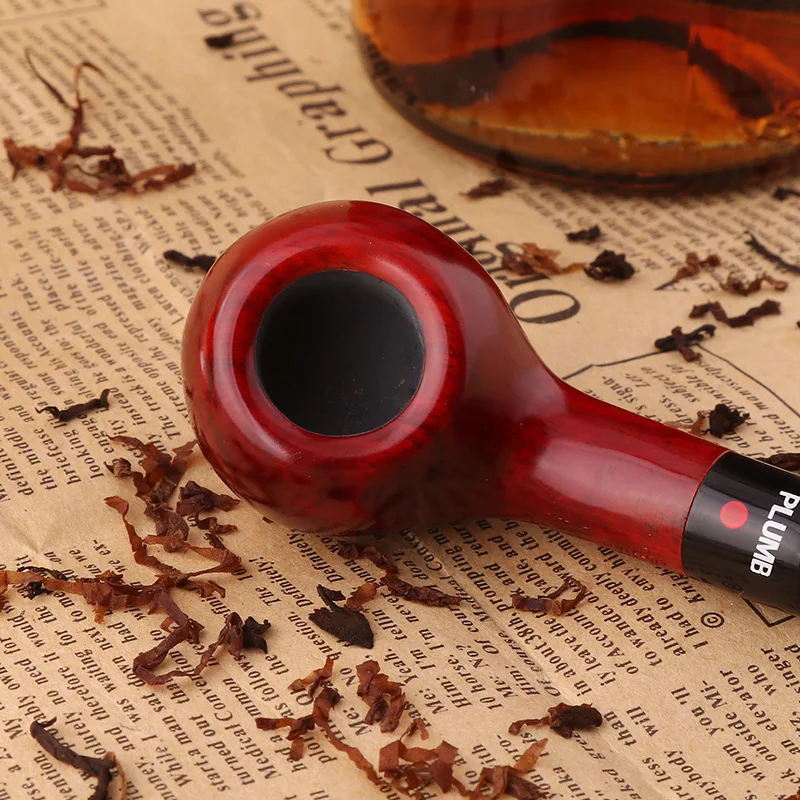 Futeng Unique New Design Wood Pipe Smoking Good Workmanship Red Wooden Smoking Pipe ForTobacco