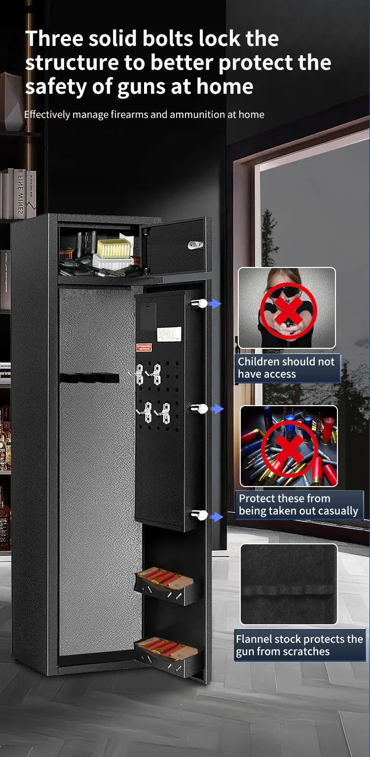 CEQSAFE Hot Selling Wholesale Metal Gun Safe Safes Large Gun Home Safety Gun Safe Cabinet With Digital details