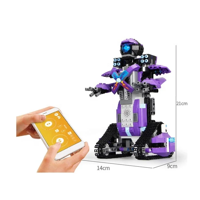 Diy Assembled Electric Robot Remote Control App Programming Robot Model Assemble Building Block Toys