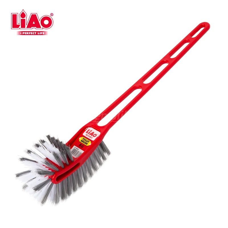 LiAo Multifunctional Large Plastic Toilet Cleaning Brush Easy-to-Use Long Handle for Home Bathroom Cleaning Durable PP Bristle