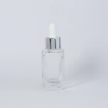 Long Round Flask Glass Bottle Fo Skincare 15ml 30ml 50ml 100ml