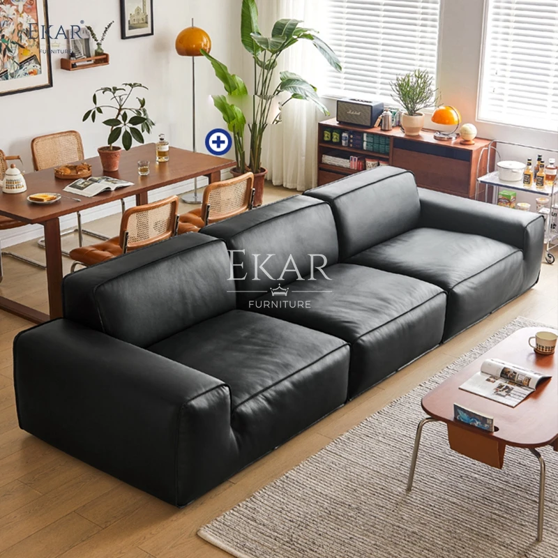 product new design ekar modern nappa leather half leather sofa living room furniture-62