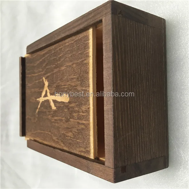 Custom Made Gift Packaging Wooden Boxes In Bulk Slide Top Wholesale