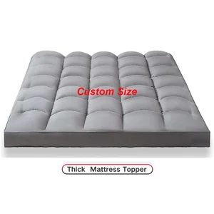 Accept Colors Customized King Queen Size Waterproof Cooling Thick Mattress Topper for Adults