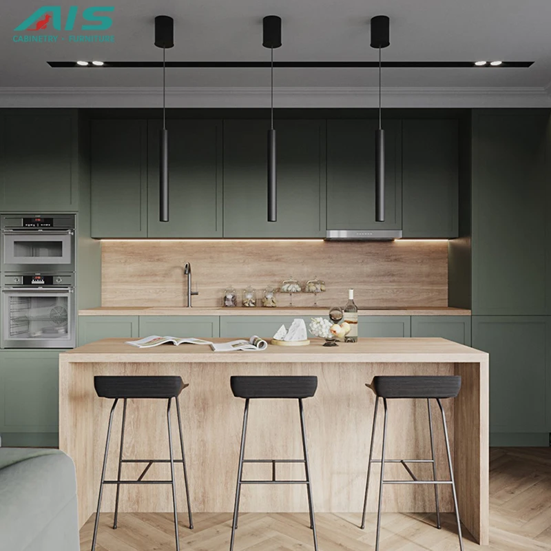 48 Hour Free Design Modern Kitchen Cabinet Complete Kitchen Cupboard Island Storage Cabinet for Apartment Kitchen Made in China