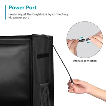 Neewer Bi-Color Dimmable 3000K-6500K Photo Studio Light Box 20 Inches Shooting Light Tent Foldable Portable Professional Booth product image