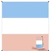 Azul, blanco, rosa