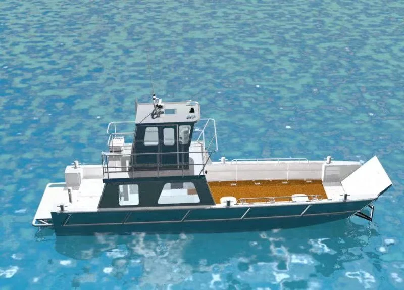 YAMANE YACHT High Cabin Big Capacity 50ft Aluminum Transportation Boat Offshore Landing Craft