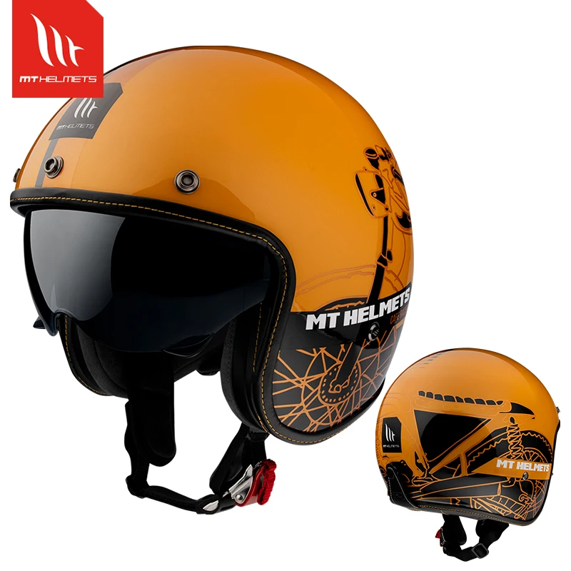 MT Brand Retro Helmet High Quality Open Face Motorcycle Helmet