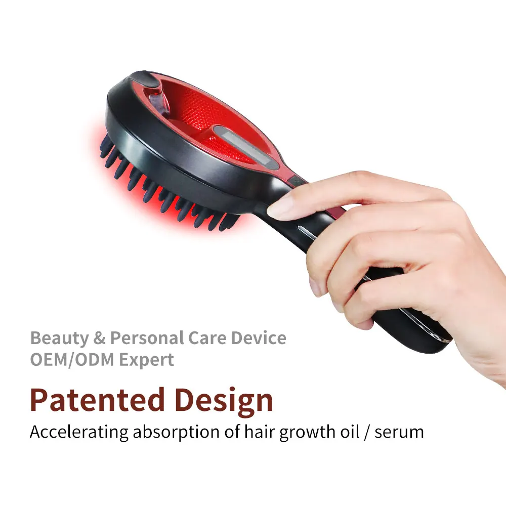 Red Light Wave Laser Comb Micro Vibration Massage Liquid Brush