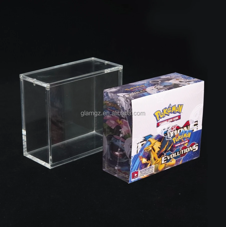 Transparent Acrylic Pokemon Etb Box Protector Elite Trainer Case Protector Display with Strong Magnet Top Lid