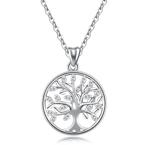 Minimalist Tree of Life Designer Jewelry for Women Full Custom Tree of Life Pendant Necklace with Cubic Zircon
