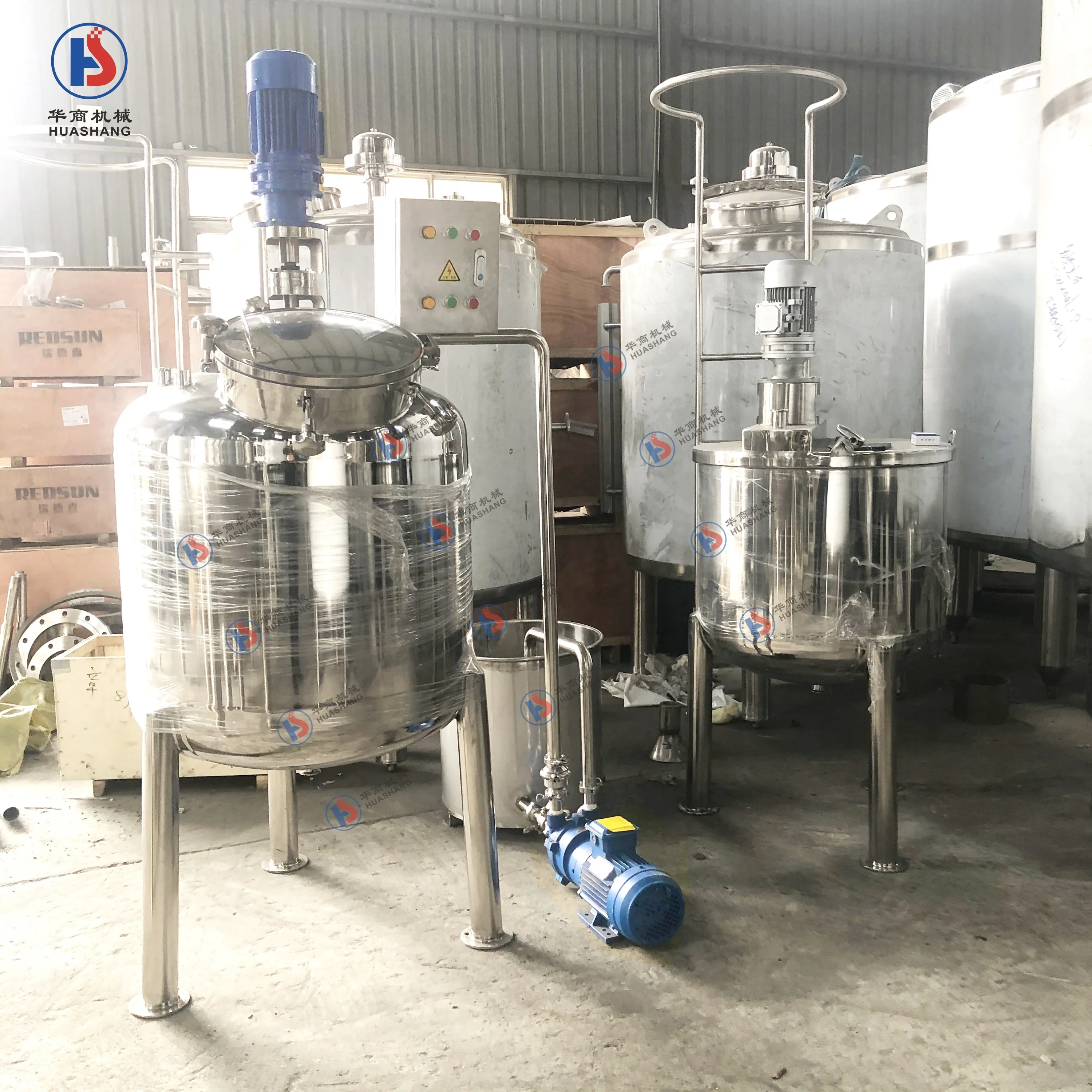 Емкость для смешивания напитков из нержавеющей стали SUS304/SS316L, мешалка, дизайнерский вакуумный насос