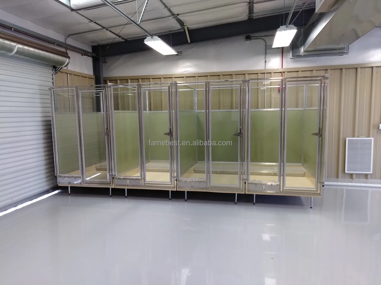 Stainless Steel Kennel Run System With Glass Gates K9 Kennels Luxury