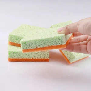 Biodegradable Natural Kitchen Sponge Compostable Cellulose and Coconut Walnut Sponge