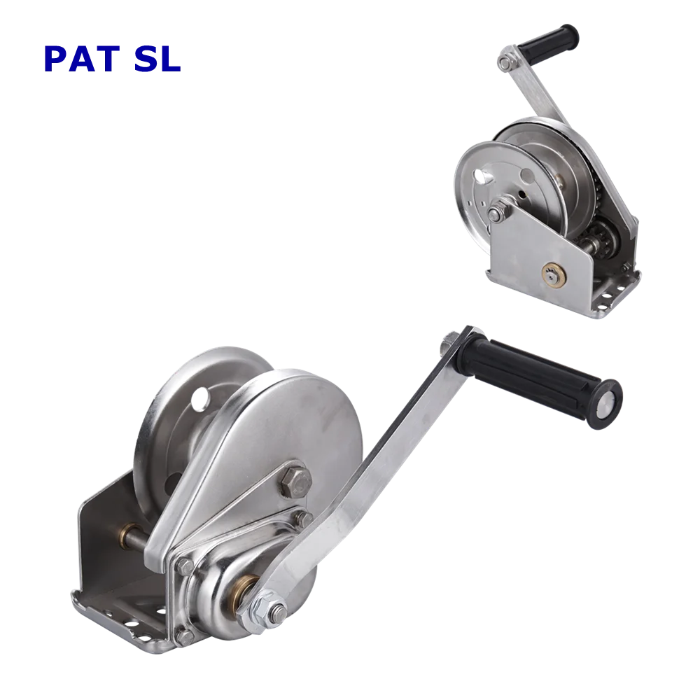 High Quality 2600LBS Stainless Steel Pulling Winch Manual Brake Hand Winch for Yacht or Boat  Anchor Winch