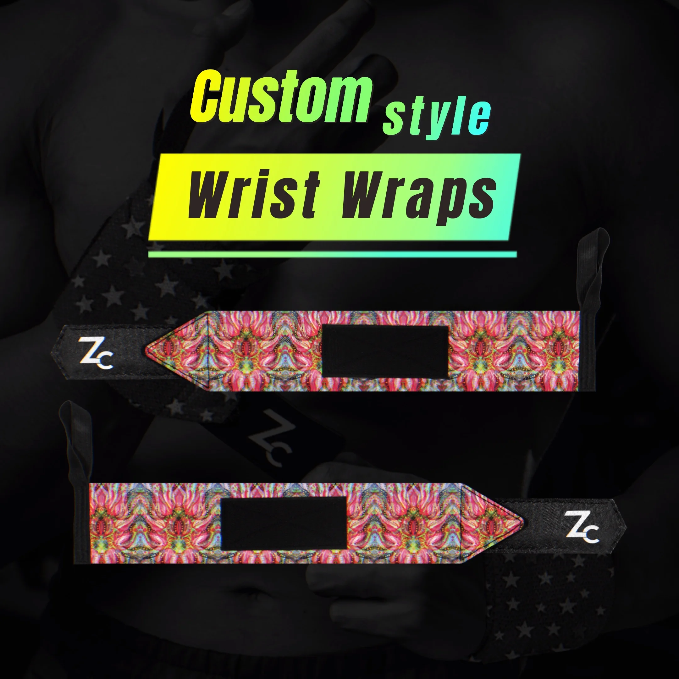 Custom Print Wrist Wraps Workout Lifting Weightlifting Wrist Wraps