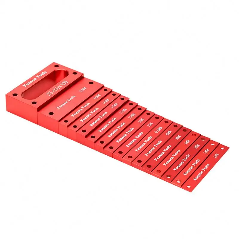 9/16pcs Metric Setup Blocks Height Gauge Set - Precision Setup Bar Blocks W/ Size Markings Stackable Woodworking Measuring Bars