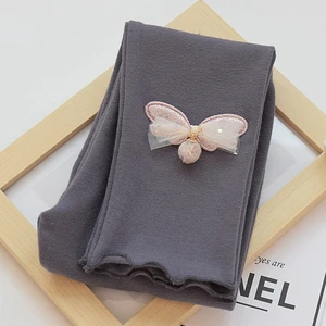 High Quality Organic Cotton Girls' Winter Leggings Knitted Kids Tights with Cartoon Pattern Warm Sweet Styling Clothing