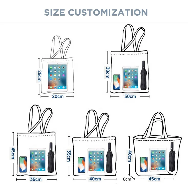 huahao Custom Canvas Tote Bag Custom Printed logo Own Design with Pocket and Zipper