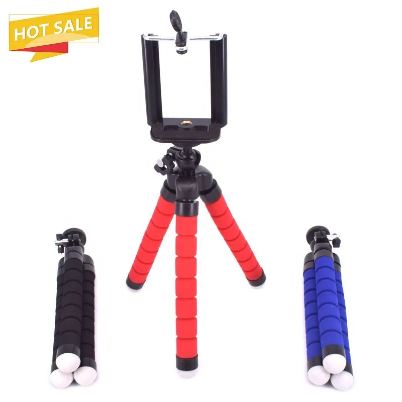 Mini Flexible Sponge Octopus Mobile Phone Holder Desktop Selfie Stick  Tripod Stand for Smartphone